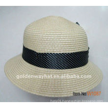 Lady's paper straw decoration morocco hat girls straw hat